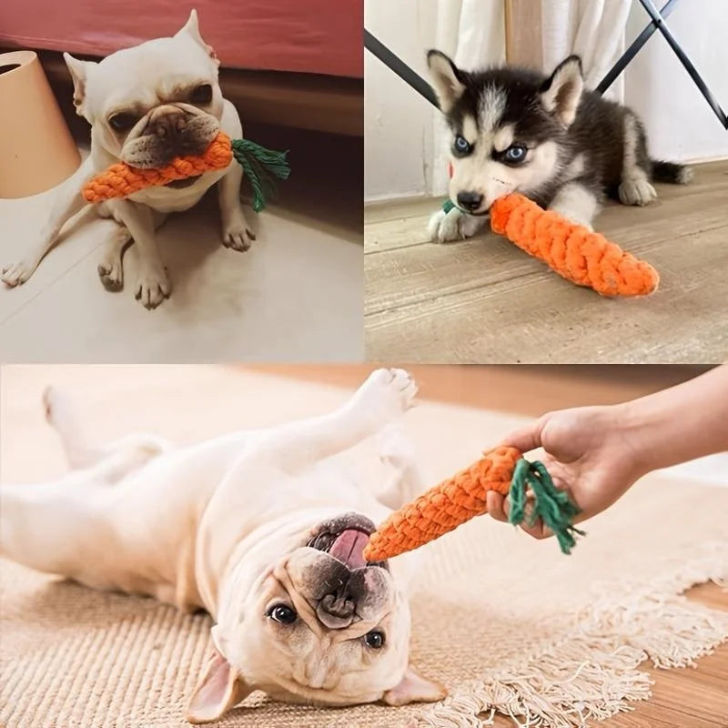 Carrot Chew Toy - Rope Dog Toy for Fun & Play