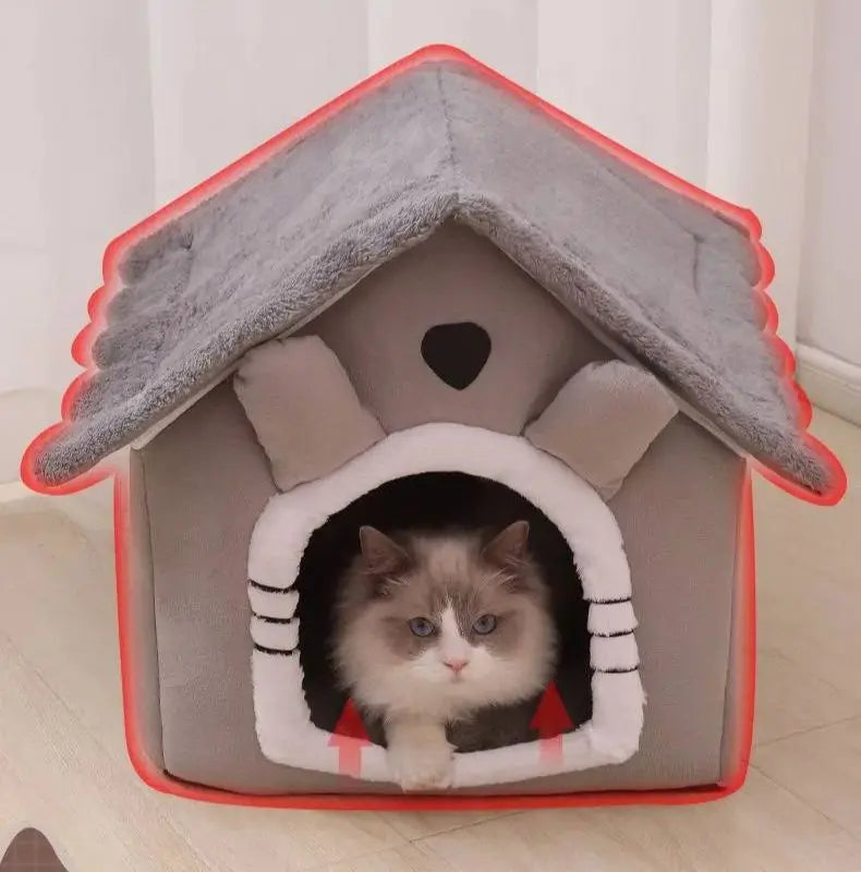 Washable Foldable Dog House & Kennel Bed - Cozy All-Season Pet Retreat