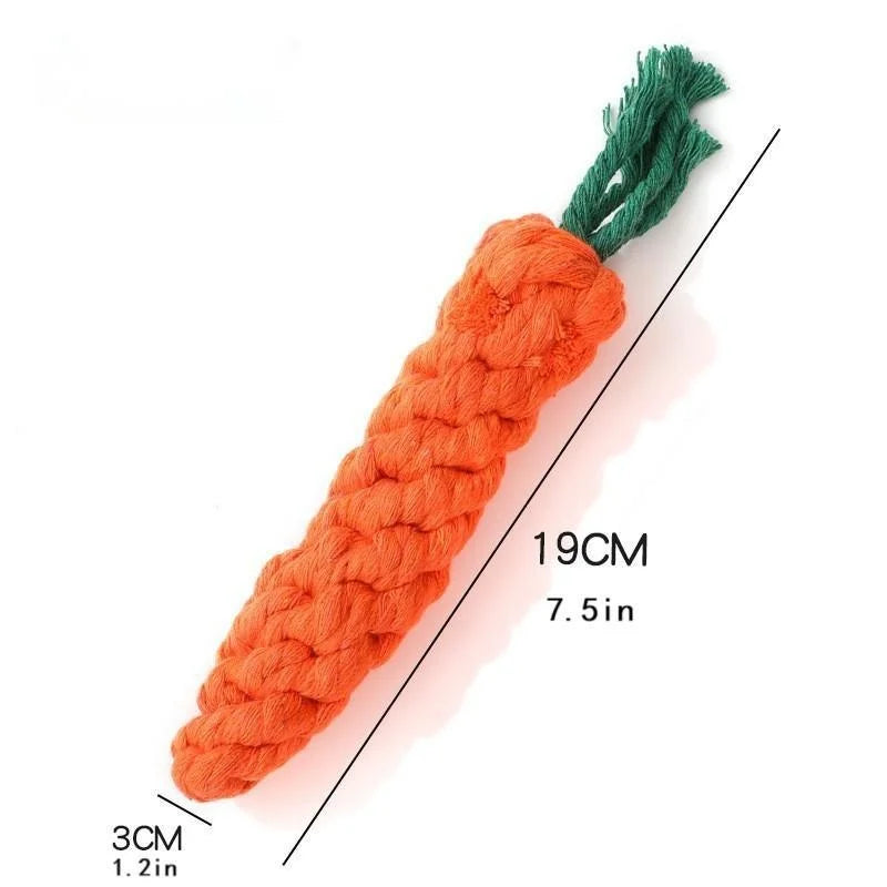 Carrot Chew Toy - Rope Dog Toy for Fun & Play