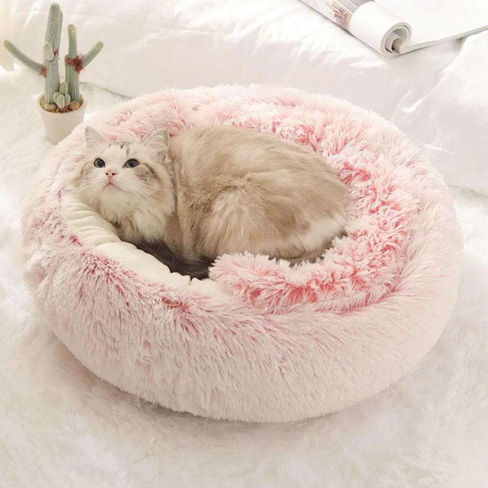 Cozy Cat Cave Sleep Nest - Round Washable Cat Bed