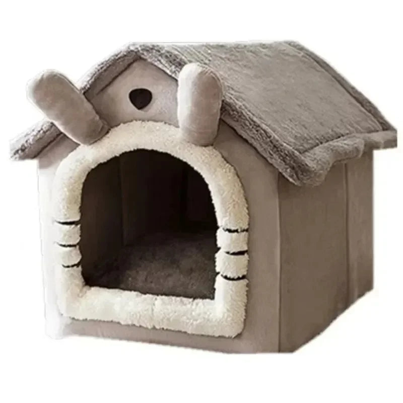Washable Foldable Dog House & Kennel Bed - Cozy All-Season Pet Retreat