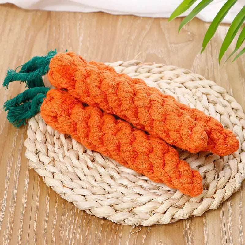 Carrot Chew Toy - Rope Dog Toy for Fun & Play