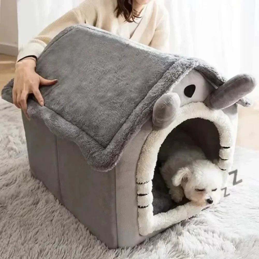 Washable Foldable Dog House & Kennel Bed - Cozy All-Season Pet Retreat