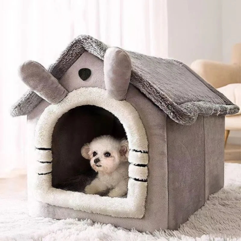 Washable Foldable Dog House & Kennel Bed - Cozy All-Season Pet Retreat
