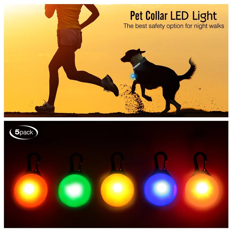 LED Dog Collar - Adjustable, Waterproof, Night Safety Light