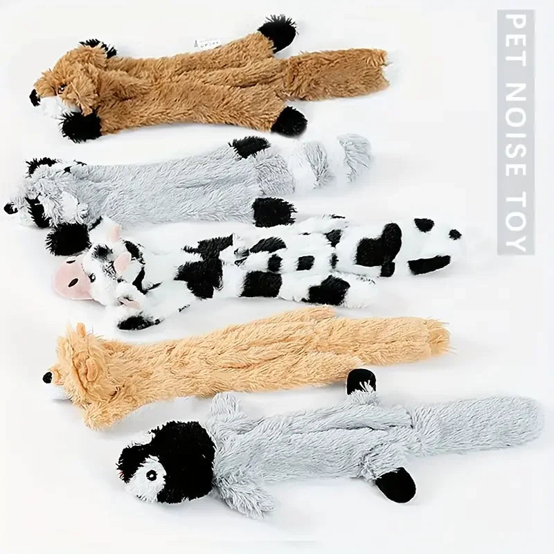 Stuffless Squeaky Dog Toys - Cheerful Chew Pals