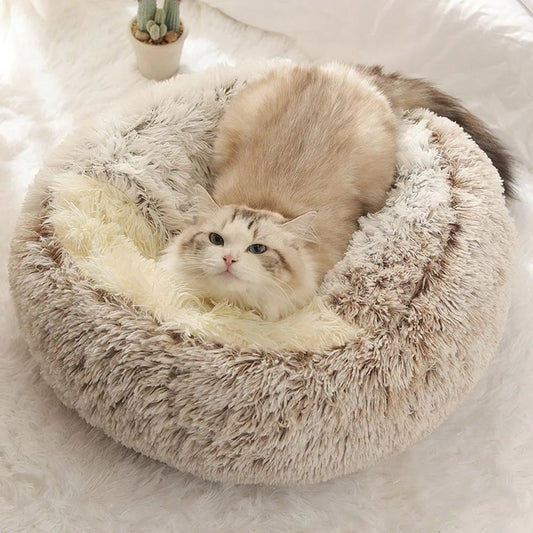 Cozy Cat Cave Sleep Nest - Round Washable Cat Bed